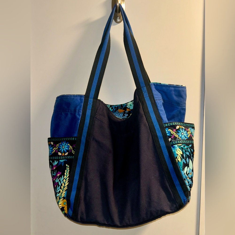 RARE Vera Bradley "Midnight" Color Block Large Tote – Like New!